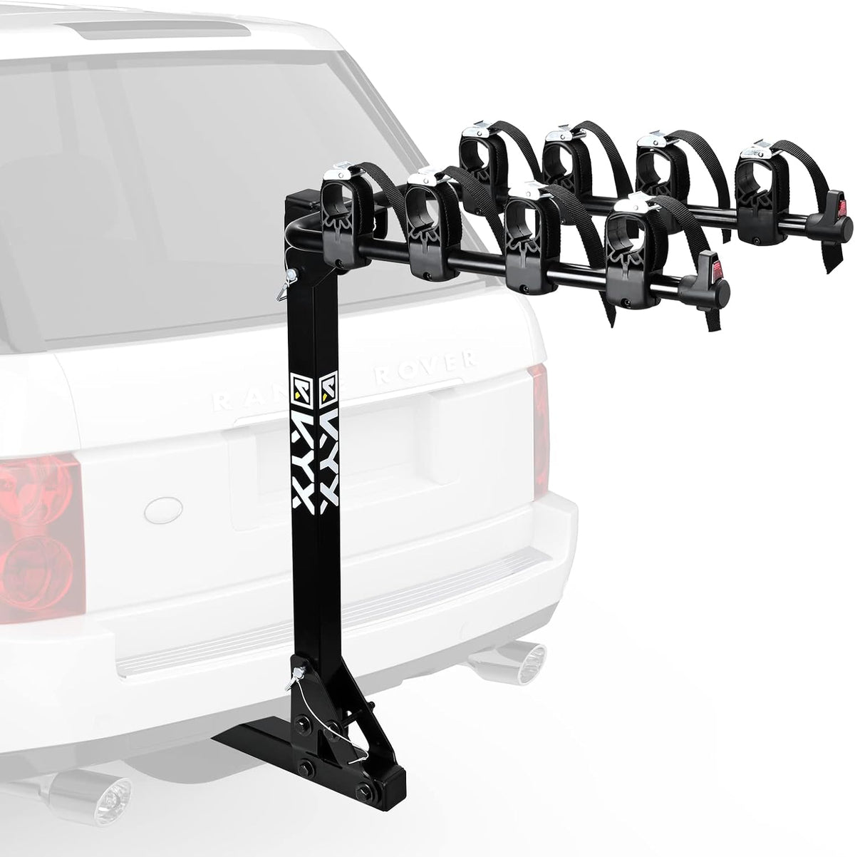 4 Bike Car Hitch Rack with 2 in. Hitch, 143LBS Capacity Steel Frame, Grey L617682