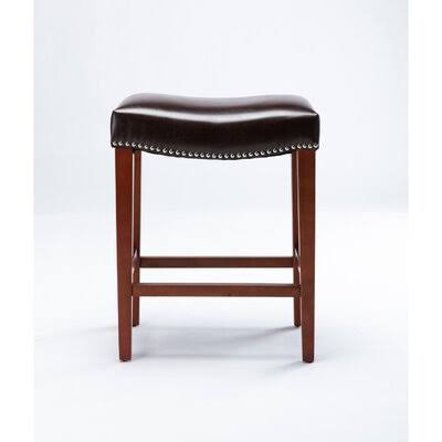 Blue Leather Barstool 2 Pcs Set O768