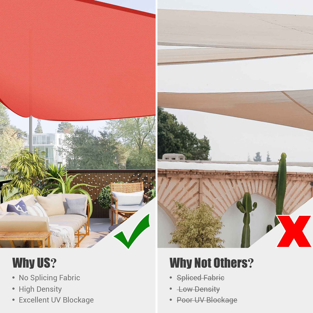 Red Triangle Sun Shade Sail Canopy U8268