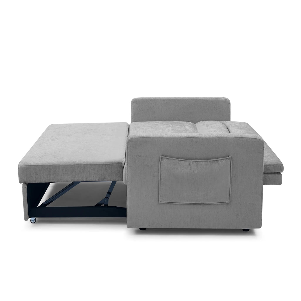 Grey Loveseats Sofa Bed with Pull-Out Bed O729