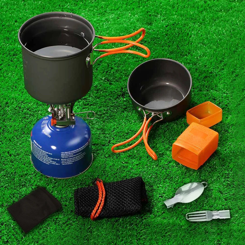Outdoor Camping Hiking Cookware Set with Pot, Fork and Spoon T637710