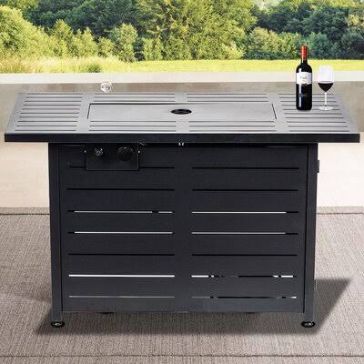 Stainless Steel Propane Fire Pit Table V9408