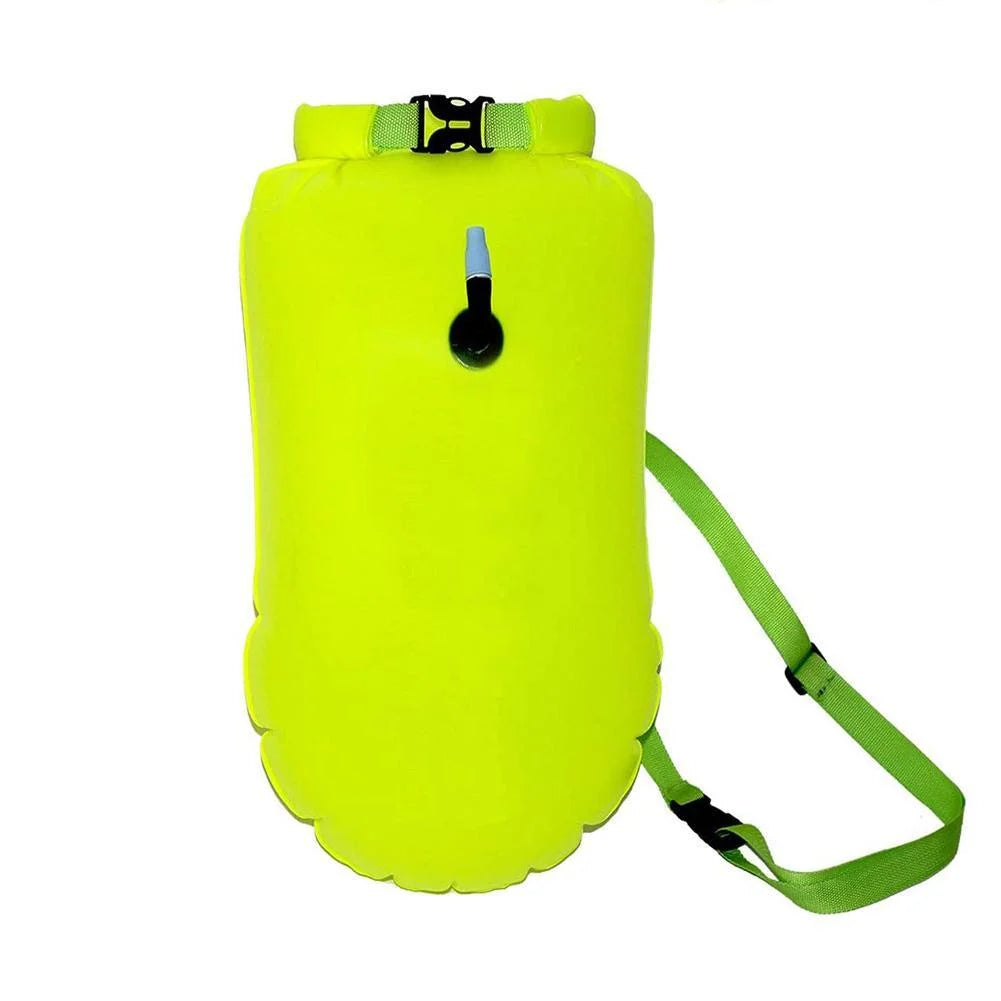 Inflatable Swimming Tow Float with Dry Pouch Orange F714