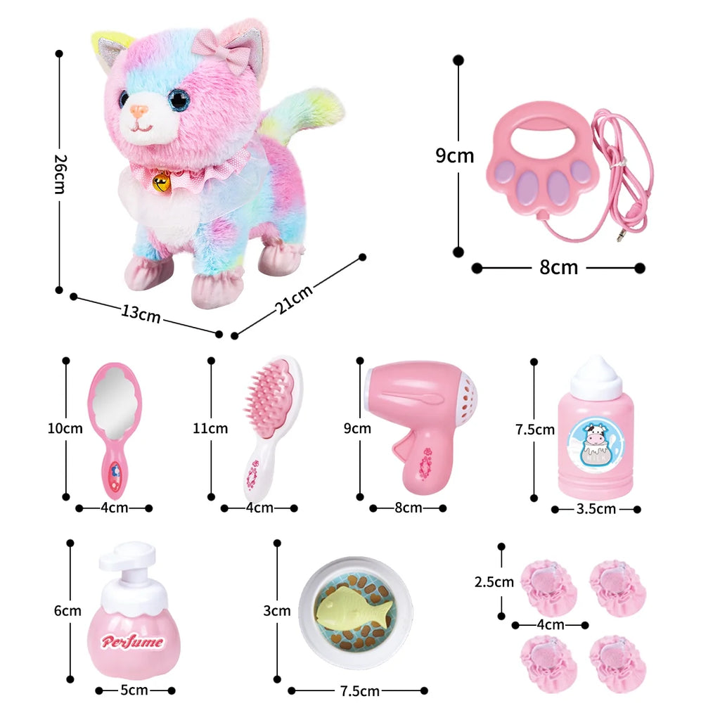 Interactive Plush Pet Cat with Remote Control Leash M869