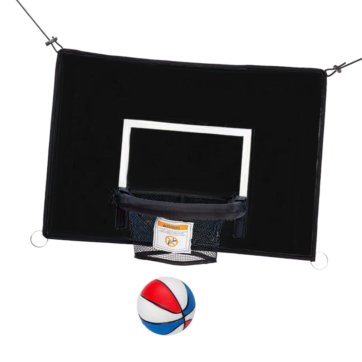 Black 69cmx48cm Basketball Hoop Attachment for Trampolines P320595