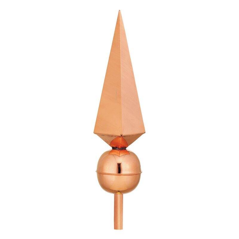 Bronze Finial with Decorative Copper Roof Mount U53099