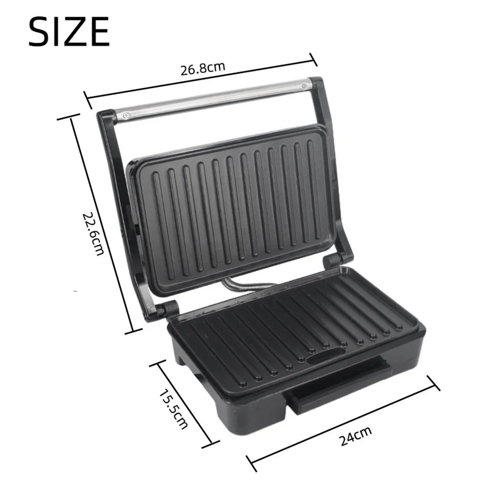 Stainless Steel 850W Nonstick Panini Maker Sandwich Machine N9339