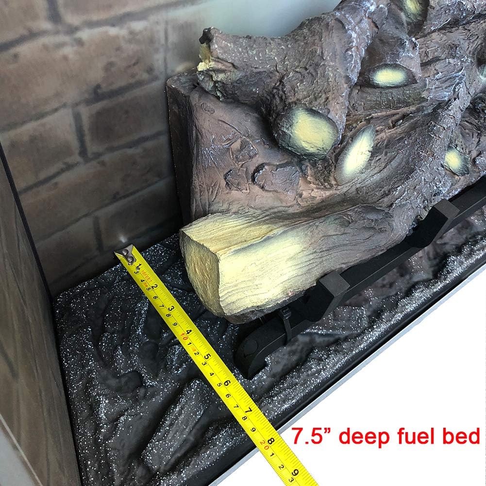 Black Electric Fireplace Insert with Remote Control, 750/1500W S873680