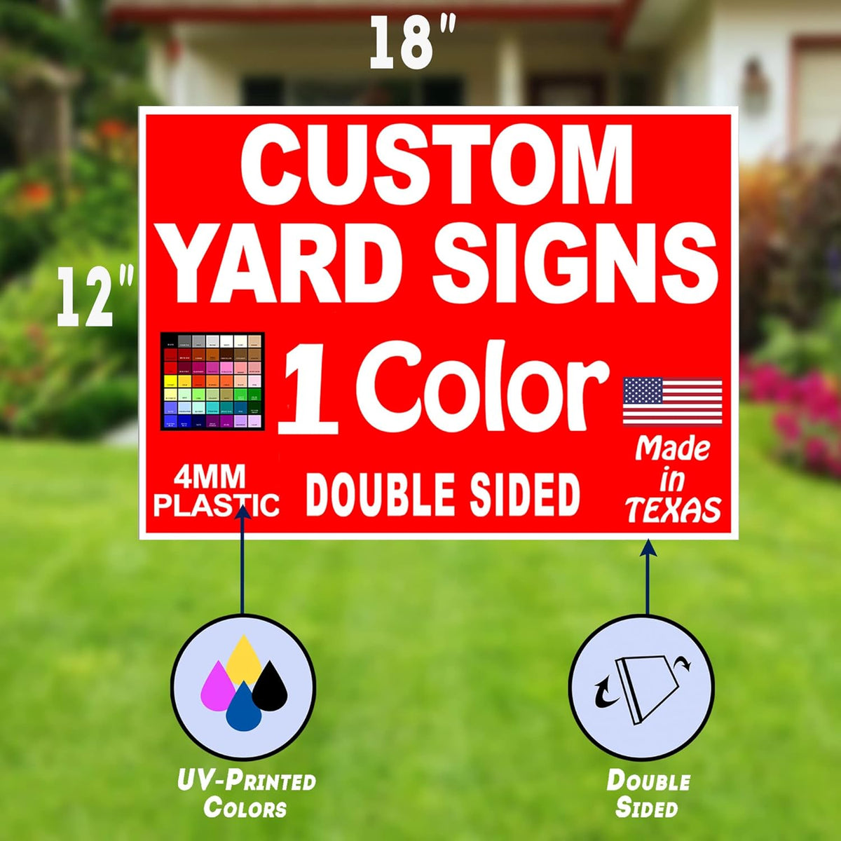 12x18" Double Sided Yard Signs O1258
