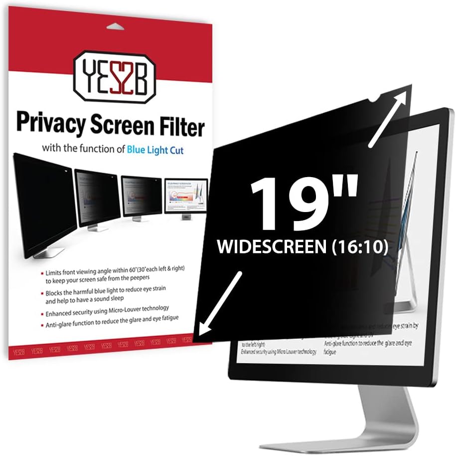 19 Inch Monitor Privacy Screen Filter for 16:10 Widescreen Display, Pack of 2 Z603683