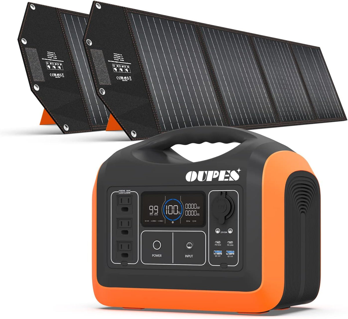 Portable Power Station 1200W, 992Wh LiFePO4 Solar Generator S8889