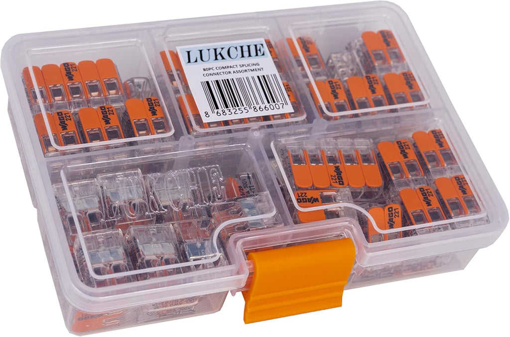 80pc Lever-Nuts Wire Connectors with Case R39524