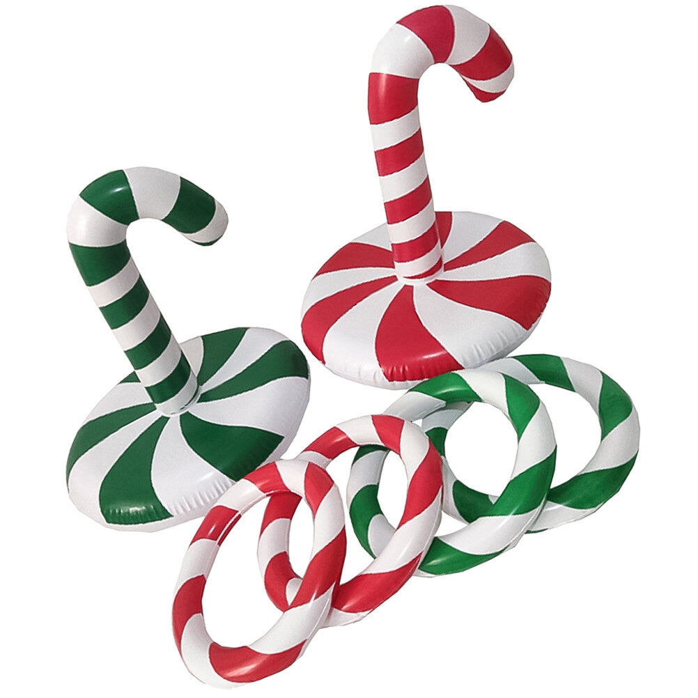 Inflatable Xmas Ring Toy Candy Toss Game G685