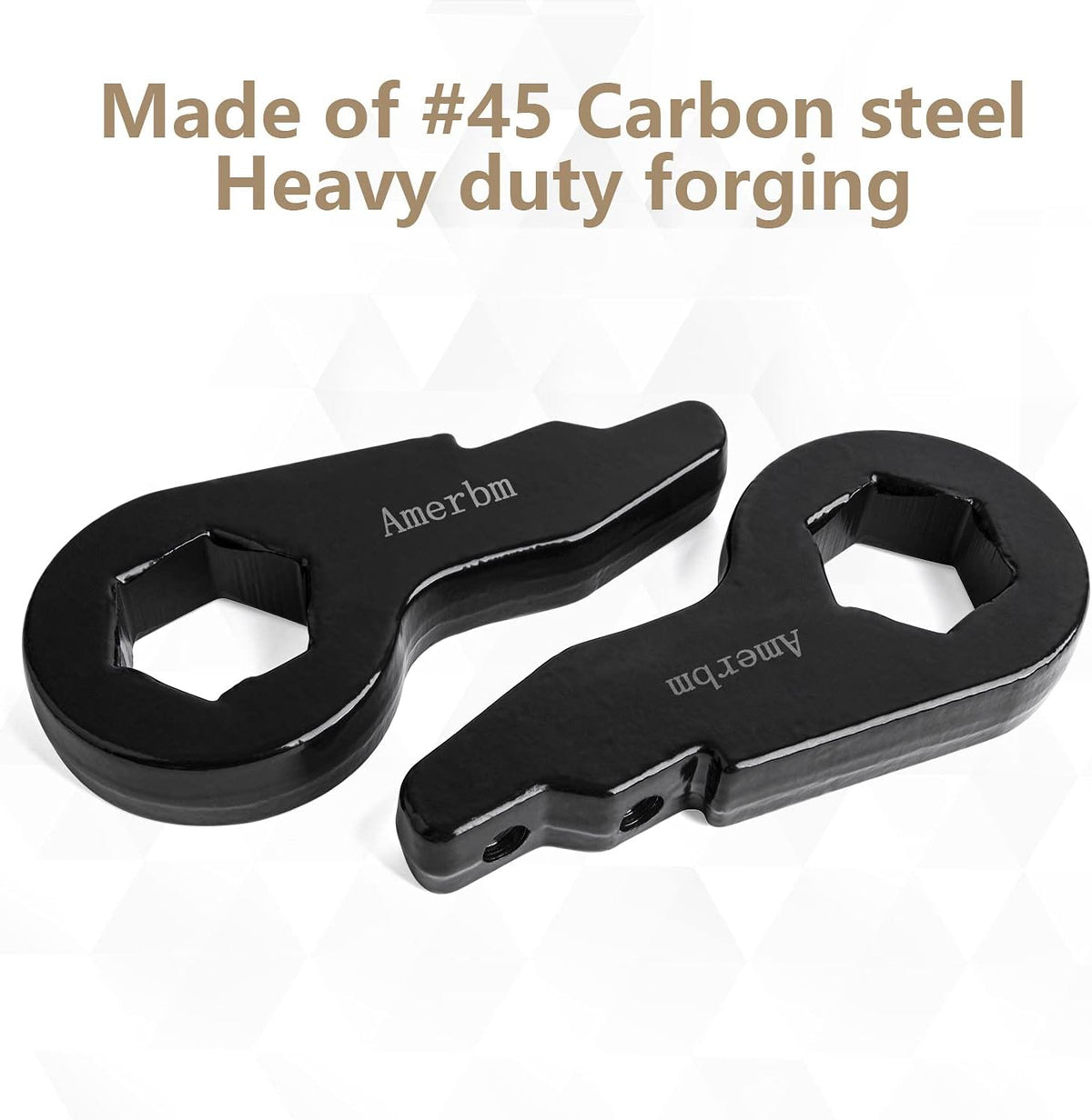 1-3 Inch Forged Steel Torsion Bar Keys with Shock Extenders Brackets Pack of 2 C513
