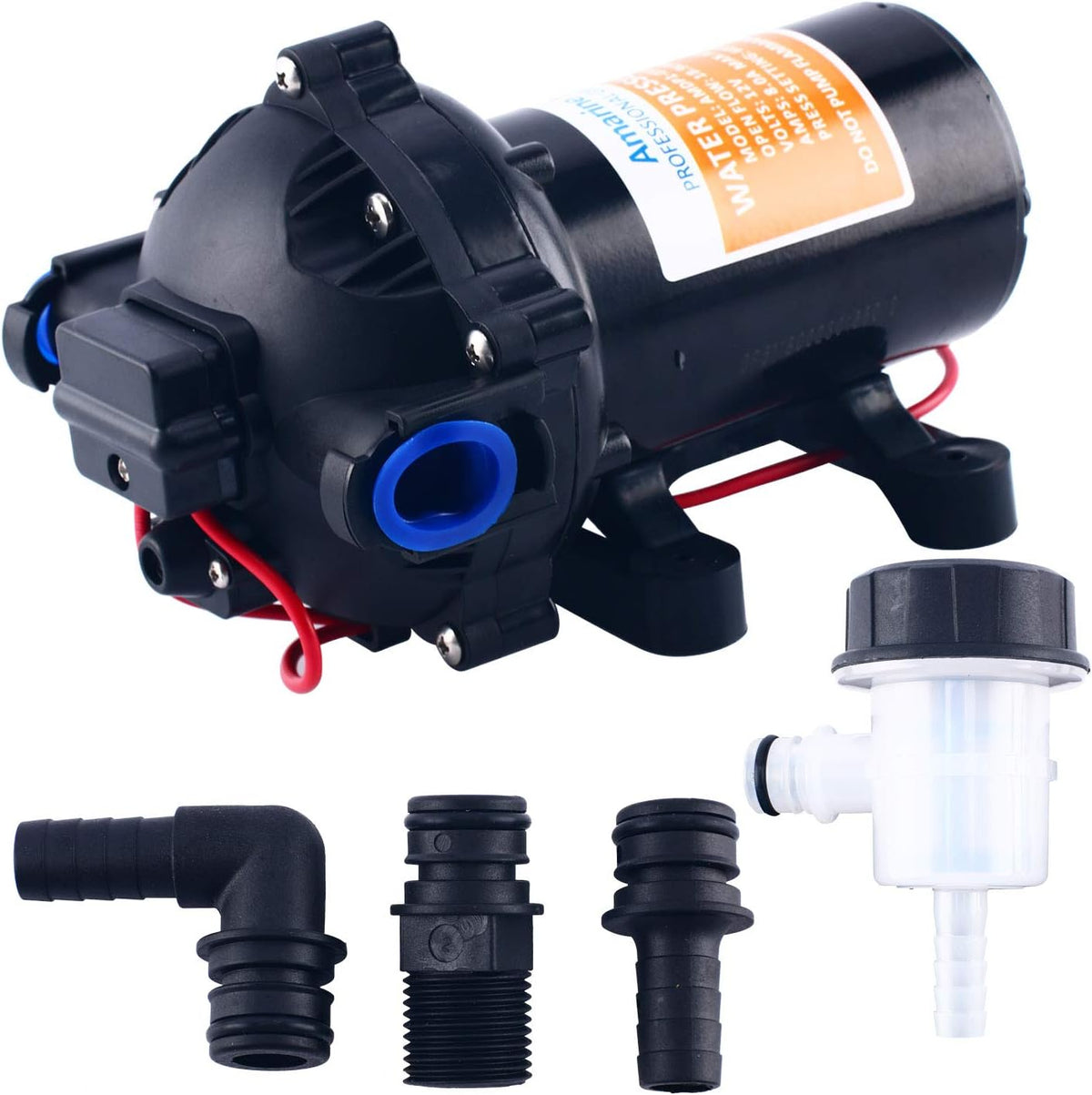 12v Water Pressure Diaphragm Pump 18.9 L/min 5.0 Gpm 60 Psi B216