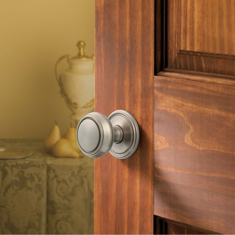 Pair of Estate Knobs Without Rosettes Satin Chrome K165490