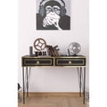 Black 2-Drawer Sideboard with Metal Legs N720