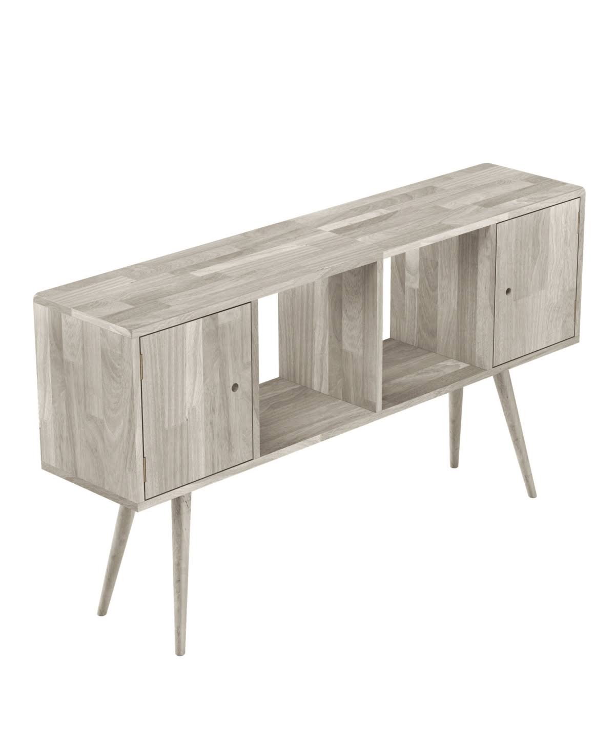White Mid Century Modern Console Cabinet D962