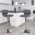 Blue Adjustable Height Barstool with Chrome Base N520231