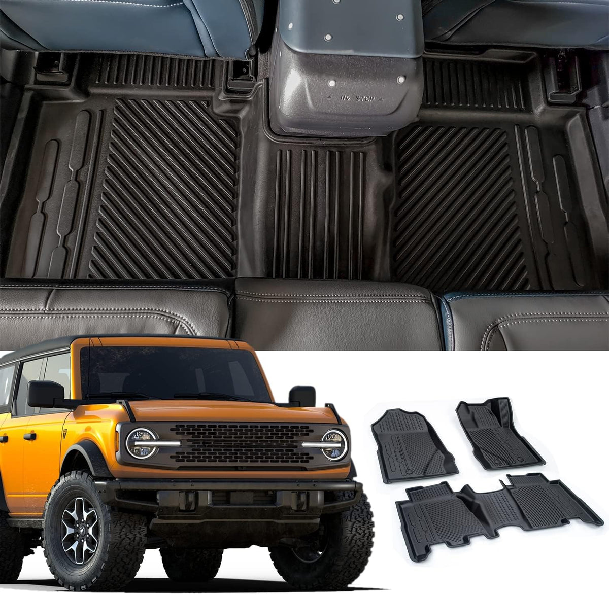 All Weather Floor Liners Interior Carpet Floor Protection Mats Cargo Liner L69894