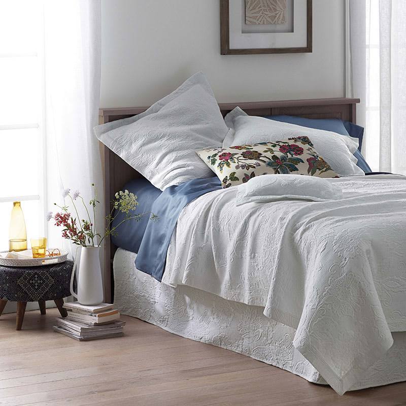 Coral Cotton Matelasse Coverlet Twin G63130