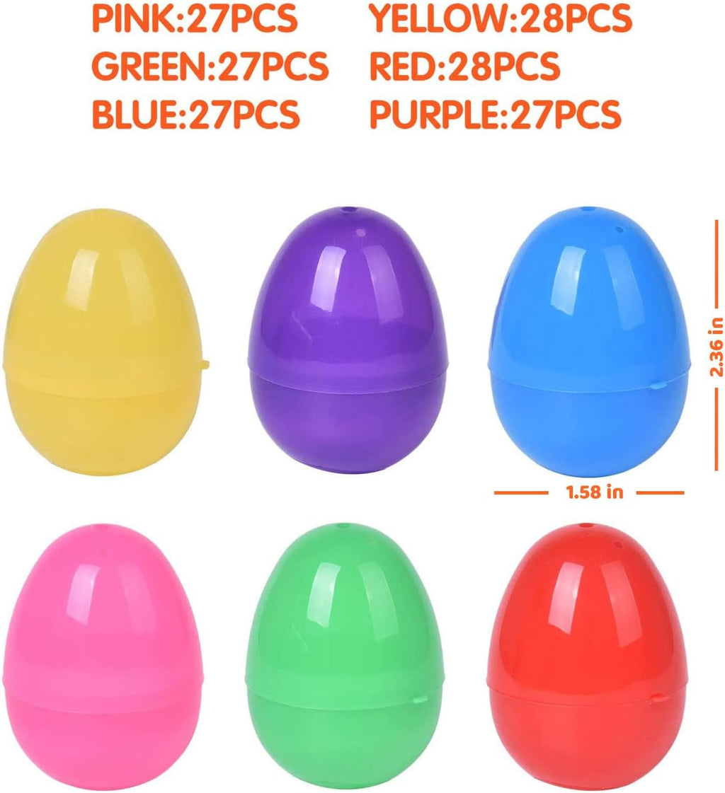 164 Pieces Bright Colors Plastic Easter Eggs P385