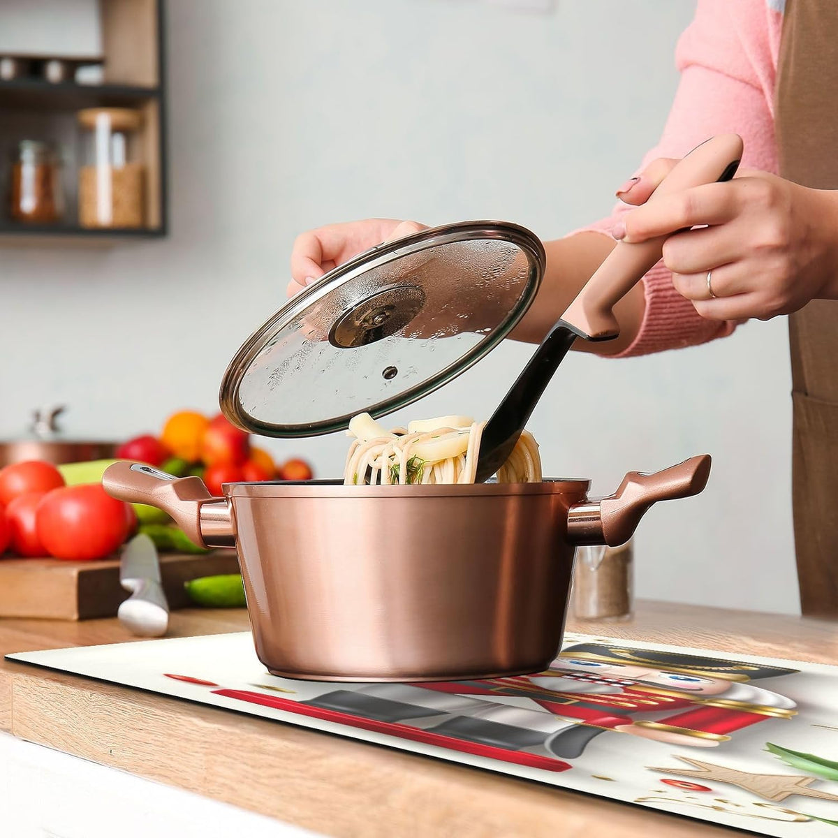 Nutcracker Christmas Trivets for Hot Pots and Pans Waterproof Table Mats B56648