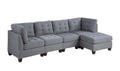 5 Pcs Modular Sofa Set Gray Z1165