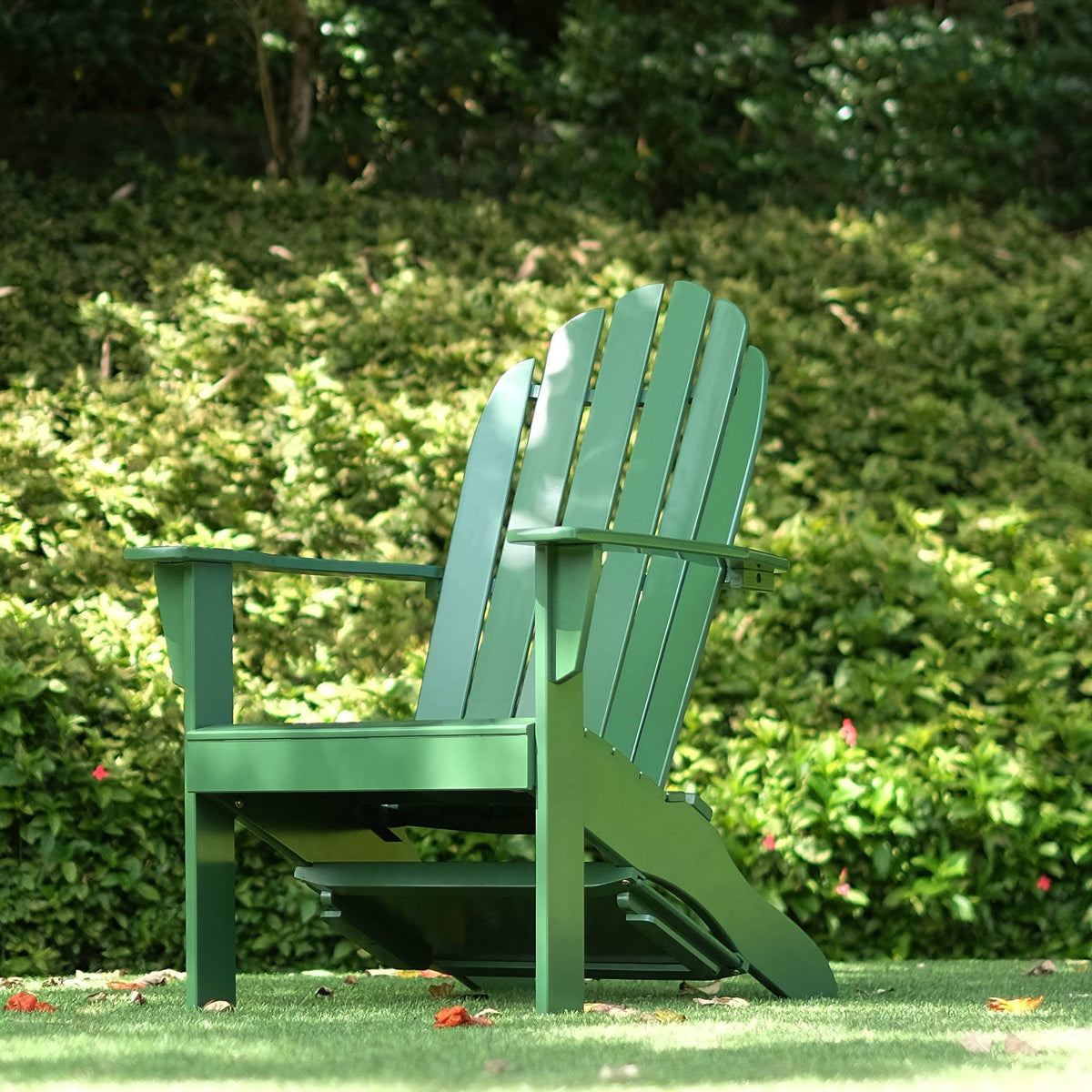 Dark Green Adirondack Chair with Tray Table H7809