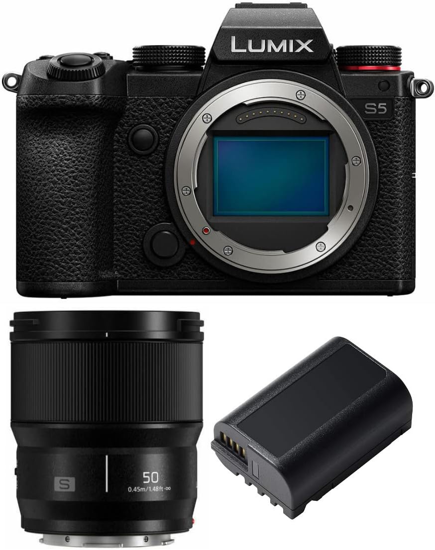 4K Mirrorless Full-Frame L-Mount Camera with 50mm f/1.8 Lens and Battery Bundle I77383