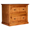 Cherry Alder Lateral File Cabinet with Black Knobs Q460
