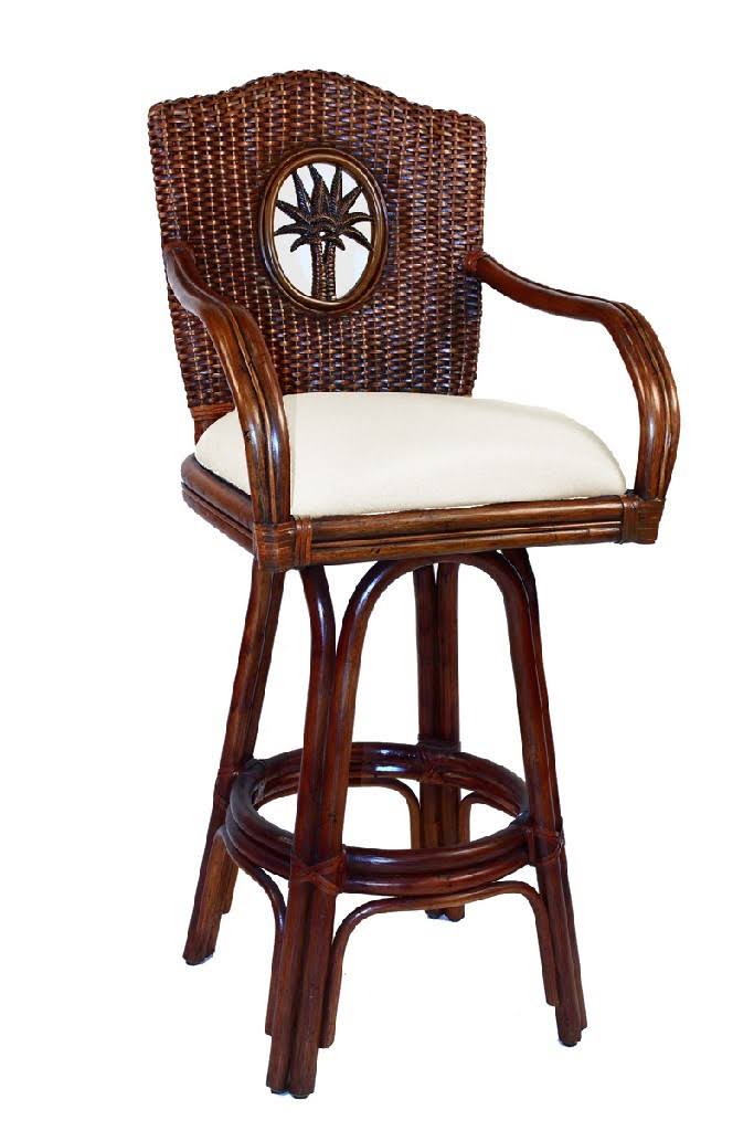 Indoor Swivel Rattan Counterstool X519630