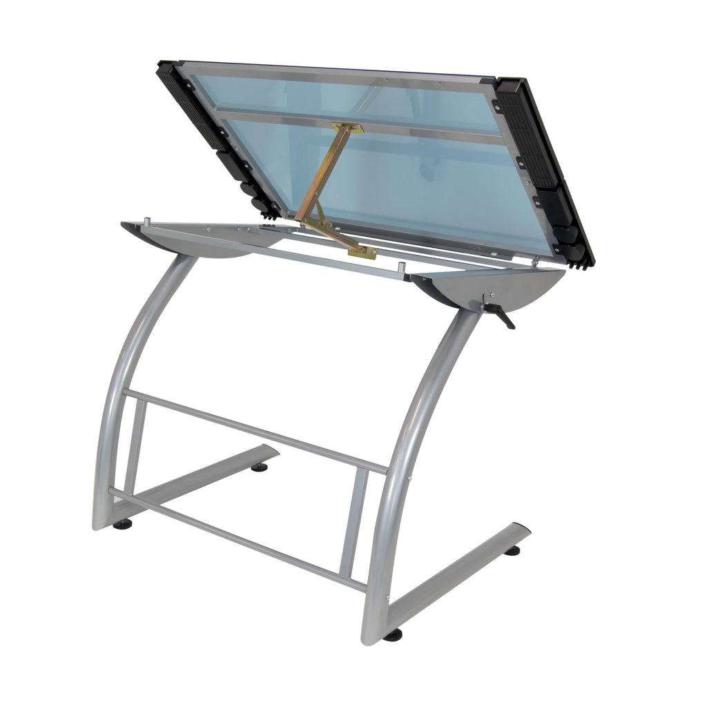 Triflex Drawing Table, Silver/Blue A3124