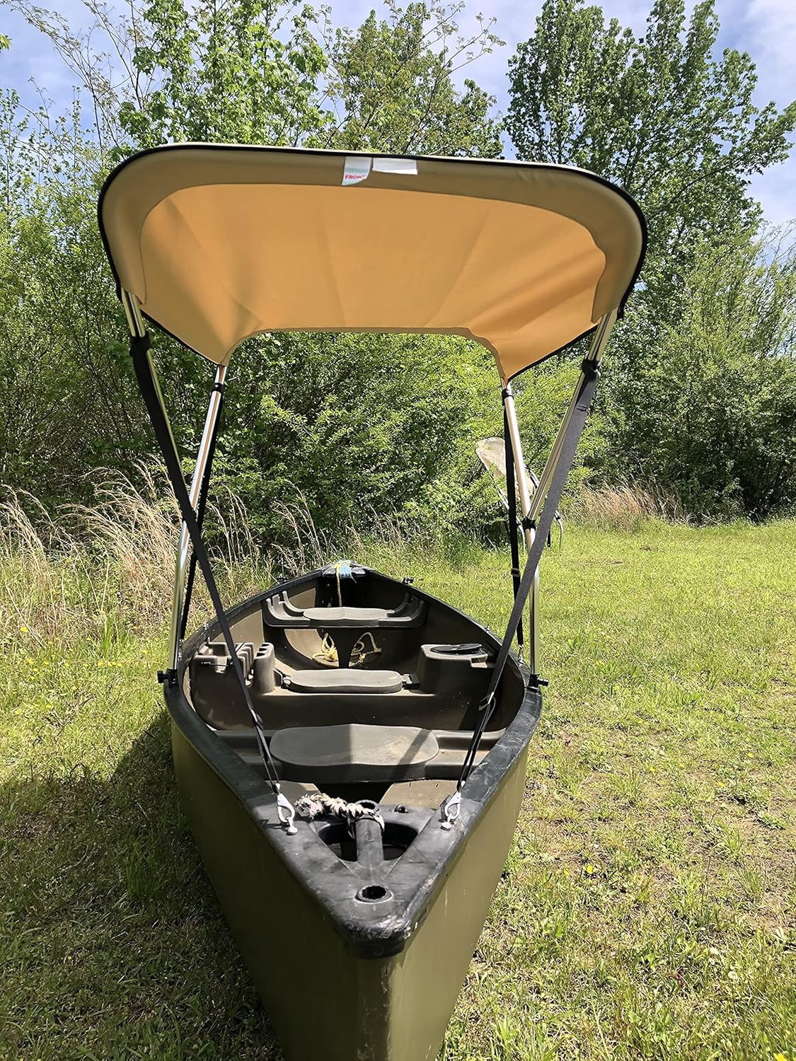 Beige 2' By 6' Canoe/Kayak Sun Shade/Canopy S416676