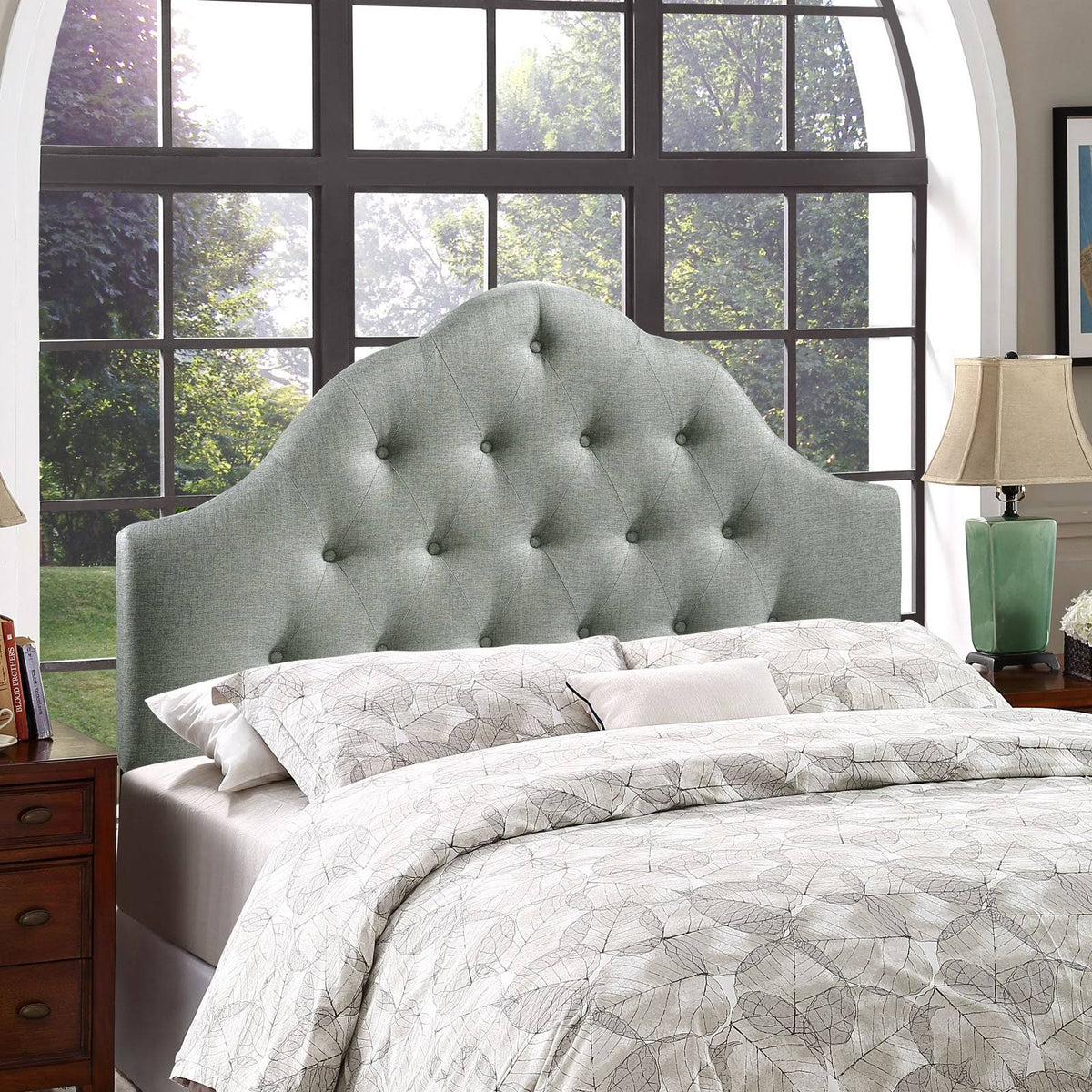 Navy Fabric Headboard O12866