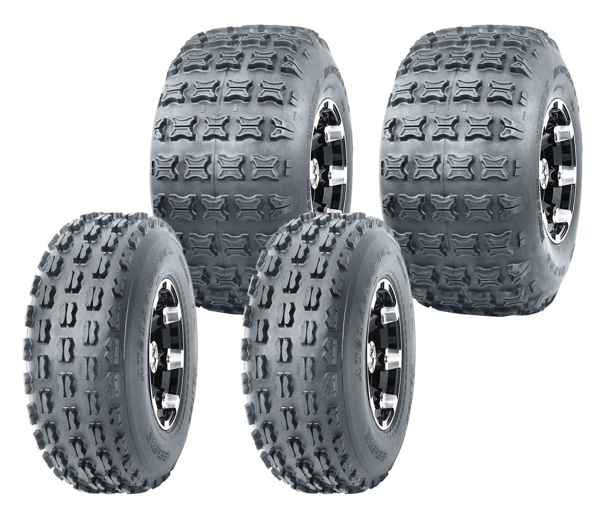 4 ATV Tires 19x7x8 Front & 18x9.5x8 Rear 4PR R63118