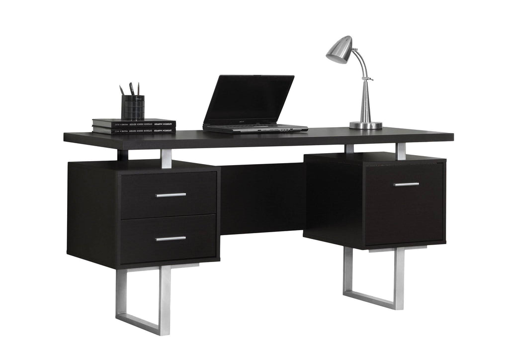 Gray Hollow Core Computer Desk P4130
