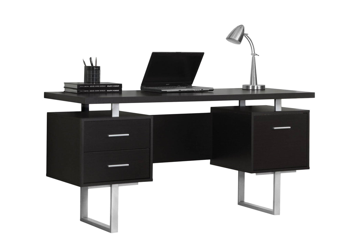 Gray Hollow Core Computer Desk P4130