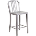 Silver Metal Counter Height Stool I52365
