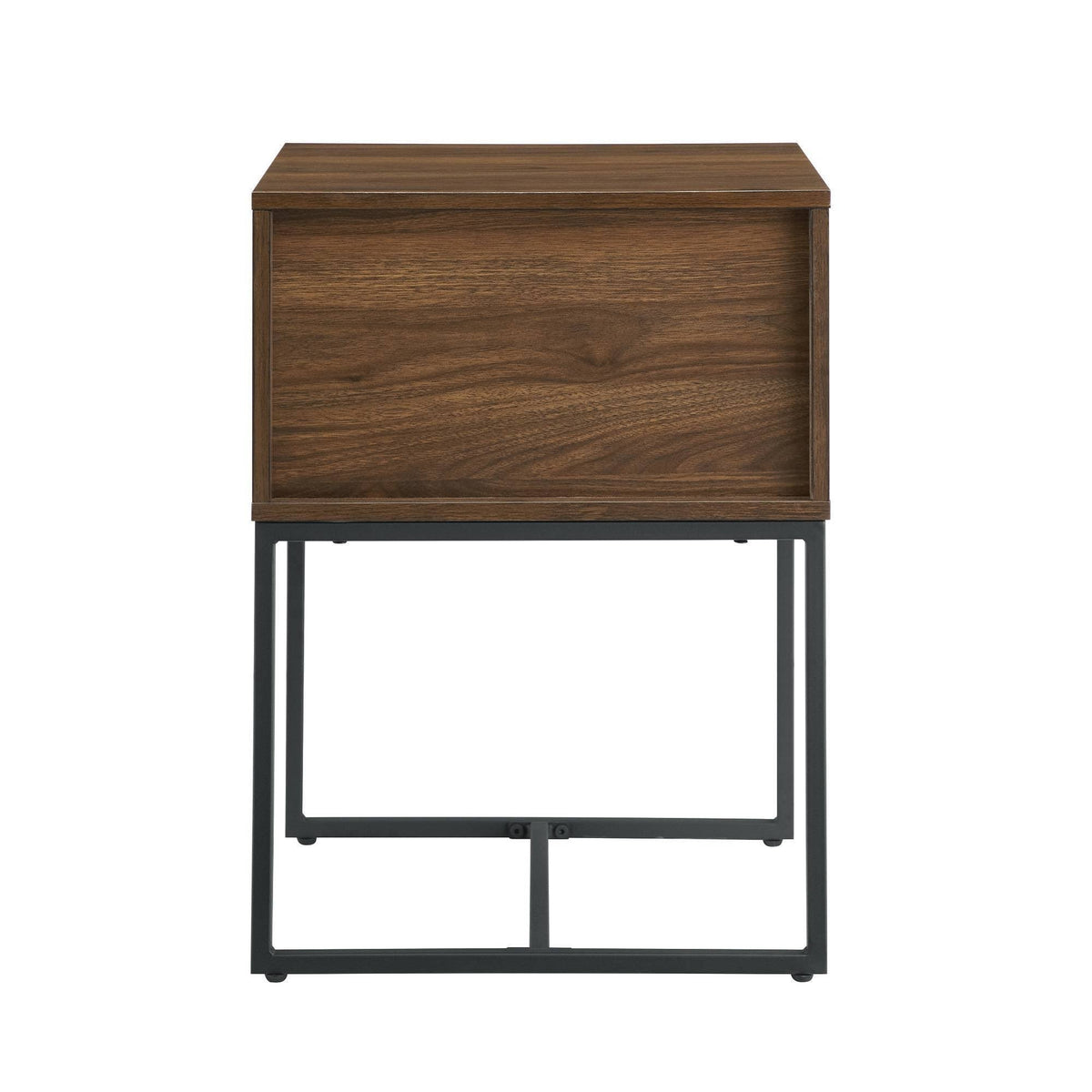 Dark Walnut Slat Side Table T77230