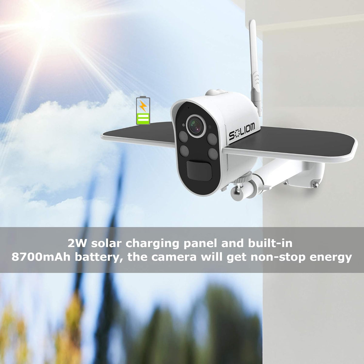 Wireless Outdoor Security Camera with Spotlight Color Night Vision and IP66 Waterproof H748700