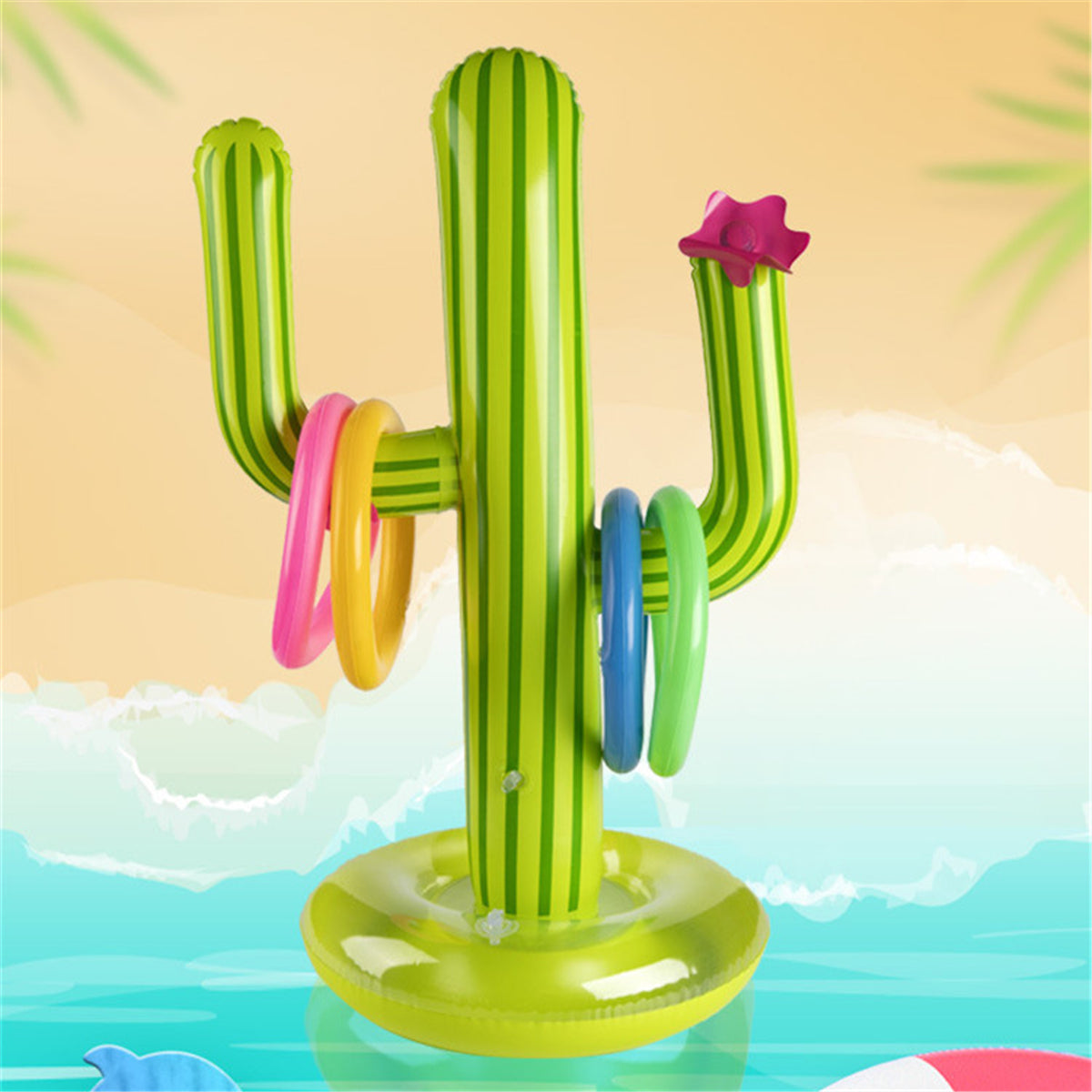 Inflatable Cactus Ring Pool Float J21111