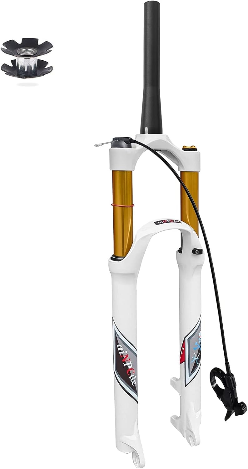 White MTB Bicycle Suspension Fork M4293