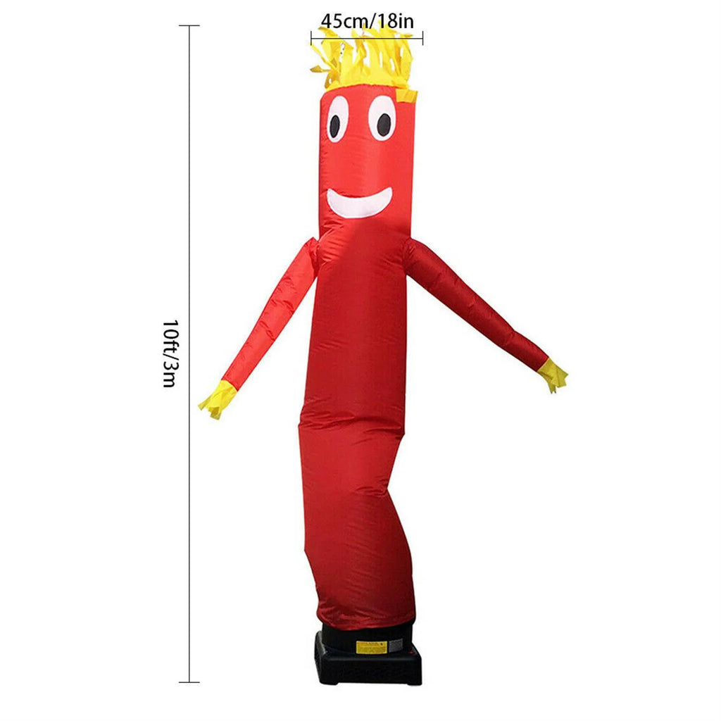 10ft Inflatable Tube Man Set Red Air Wavy Dancer Doll H972317
