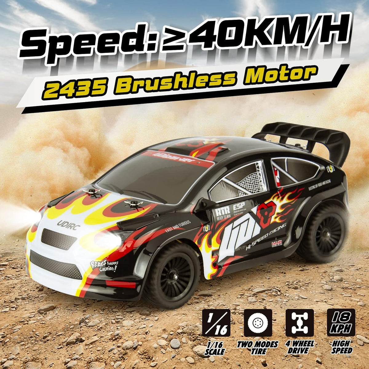 Brushless 4WD 25MPH Remote Control Car D58963