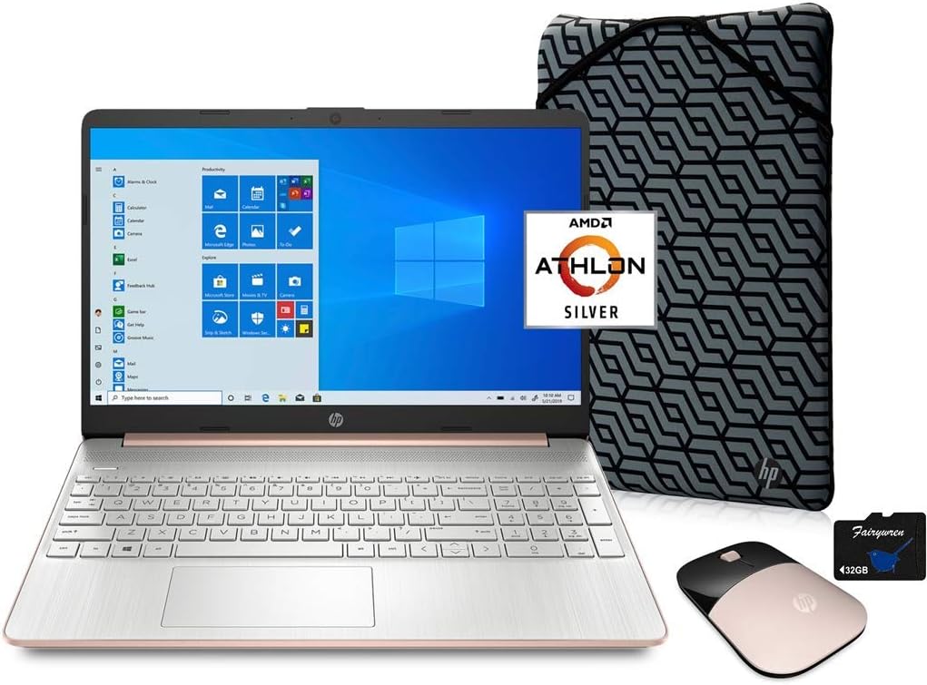 15.6 HD Laptop Computer, AMD Athlon Silver, 4GB RAM, 128GB SSD, Windows 10 S Q638