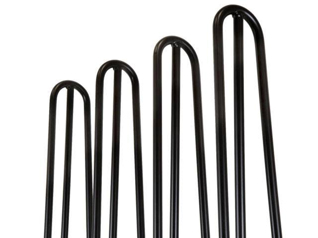 28-Inch Satin Black Hairpin Table Legs (4-Pack) E77783