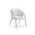 White Leatherette Accent Chair I7042