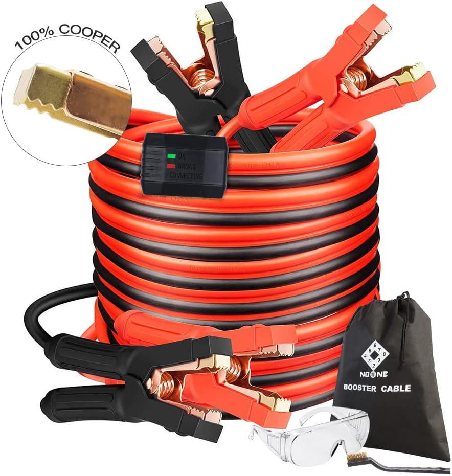 Heavy Duty 0 Gauge 25Feet Booster Cables with Carry Bag J5194