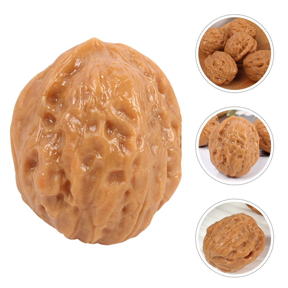 6 Pcs Faux Walnut Doll House Ornament Models Q395